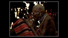 Aged grandmother and child, Kenya