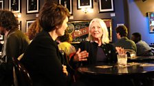 Marie-Louise Muir with poet Paula Meehan