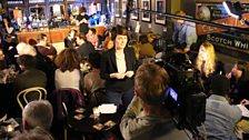 Marie-Louise Muir standing in the middle of the crowd during the shoot