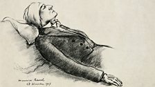 Maurice Ravel on his death bed