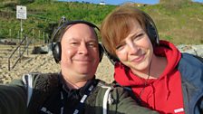 Kirsteen and Navigator Ian try out a "selfie"