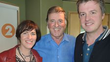 Eleanor McEvoy and her keyboardist, Cathal, with Sir Terry Wogan.