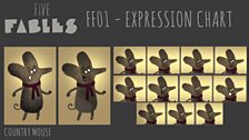 Five Fables: Country Mouse expression chart