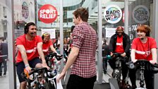 Danny Howard, Greg James, MistaJam, Alice Levine and Nadia from the office