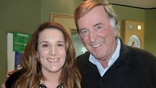 Sir Terry with reigning X Factor champion Sam Bailey.