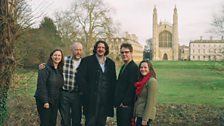 The team visit Cambridge: Angela Hartnett, Tim Hayward, Jay Rayner, Tim Anderson and Annie Gray.