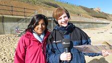 Kirsteen had some company as she started this week's show at a sunny Mundesley