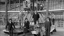 A Wight Seaplane under construction by the Portholme Aerodrome Company. The first flight from Portholme was made in April 1910.