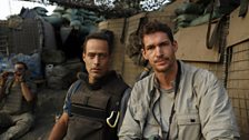 Writer Sebastian Junger (left) and photographer Tim Hetherington (right)