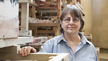 Portrait of Phyllida Barlow with dock 2014 at Tate Britain