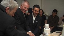 Cutting the cake