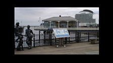 The restaurant at the end of Cardiff Bay.