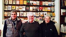 Peter White with the son and daughter of the Don Camillo author, Giovannino Guareschi.