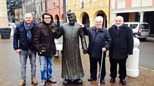 Peter White and contributors in Brescello, near Parma, where the popular Don Camillo series of films were filmed.