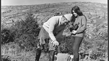 James Lovelock and his daughter Christine collecting air samples in Adrigole, South West Ireland, 1970