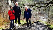 Felicity meets botanist Ray Woods (left), Alan Bowring of the Brecon Beacons National Park Authority (right)