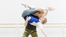 Sarah Lamb and Steven McRae in rehearsal for The Winters Tale