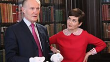 Marie-Louise Muir with librarian John Killen