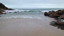 Porthgwarra Cove near Land's End, whose story gave rise to a 3 Daft Monkeys song