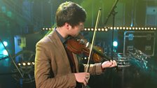 Fionntán McDonald on the fiddle