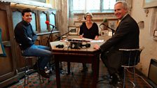 Clare Balding with Joel Whitewood and David Flood