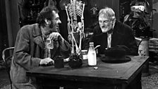 Harry H Corbett as Harold and Wilfrid Brambell as Albert Steptoe in the first episode 'A Death In The Family'