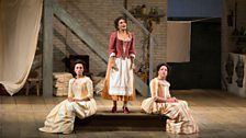 Isabel Leonard as Dorabella, Danielle de Niese as Despina, and Susanna Phillips as Fiordiligi in Mozart's "Così fan tutte."