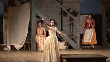 Susanna Phillips as Fiordiligi, Isabel Leonard as Dorabella and Danielle de Niese as Despina in Mozart's "Così fan tutte."