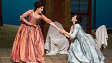 Susanna Phillips as Fiordiligi and Isabel Leonard as Dorabella in Mozart's "Così fan tutte."