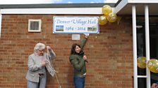 The treasure was with the new sign at the village hall in Denver, near Downham Market