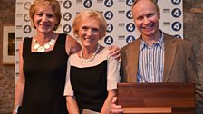 Debbie and Callum Edge with Mary Berry