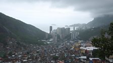 The view from Misha's window, over the favela of Rocinha