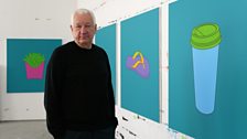 Michael Craig-Martin in his London studio