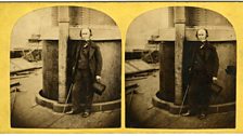 Brunel posing in front of the funnel of the ss Great Eastern a week before his death