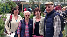 Mum and me: Mum Pam, daughters Emma and Helen, and dad Sam Bliss on their favourites at Chelsea