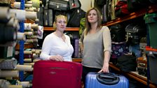 Del girls Stevie and Denise from Canterbury dream of turning rags into riches