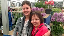 Mum and me: Mum Trinh Johns and daughter Emma Johns at RHS Chelsea flower show