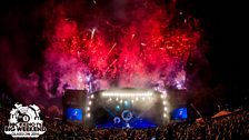 Fireworks at the climax of Radio 1's Big Weekend 2014