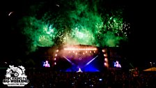 Fireworks at the climax of Radio 1's Big Weekend 2014