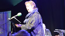 Polly Bolton performing at the Hay Festival