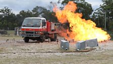 The RFS Hot Fire Facility's truck burn test