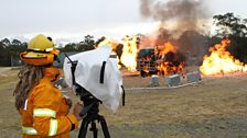 The truck burn experiment caught on camera