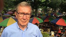 Peter Taylor in a market in Dili, capital of East Timor