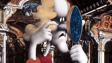 Artwork by Terry Gilliam of a woman looking in a mirror.