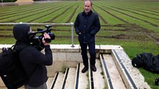 Cameraman Neil MacConnell and Alex O'Henley at Estádio Nacional in Lisbon, where Celtic FC won the European Cup in 1967.