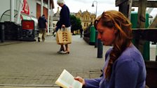 Esme Waldron reading in Newton Abbot