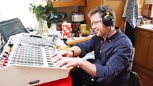 Ian at his mixing desk.