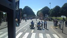 The New Forest veterans have been assigned police escort through Bayeux, jumping lots of red lights!