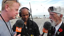 Chris talks to Lewis Trinder - Vice Chairman of Aldershot branch of the Poppy Legion