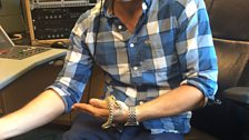 Vinny with one of Brian's snakes